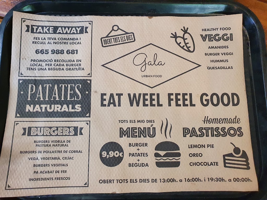 Gala Urban Food — Carta