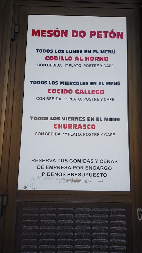 Meson do Peton — Carta