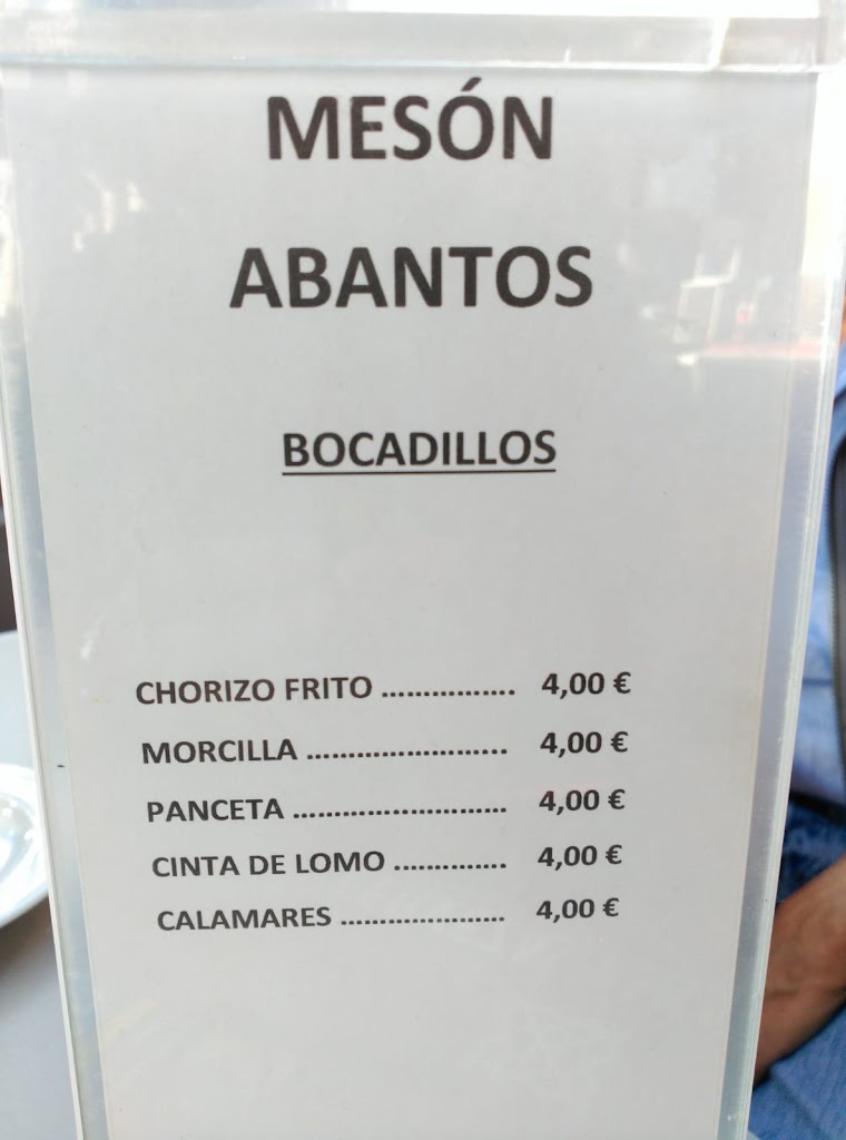 MESON ABANTOS — Carta