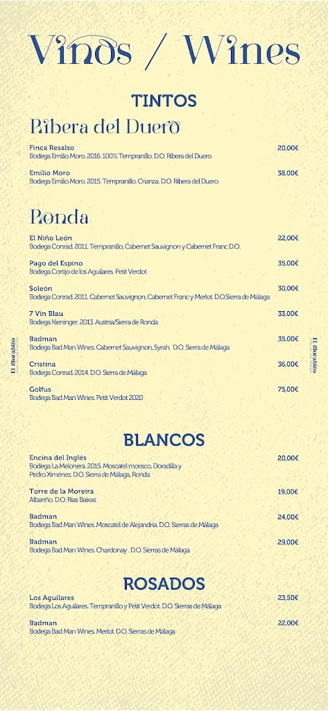 El Morabito — Carta