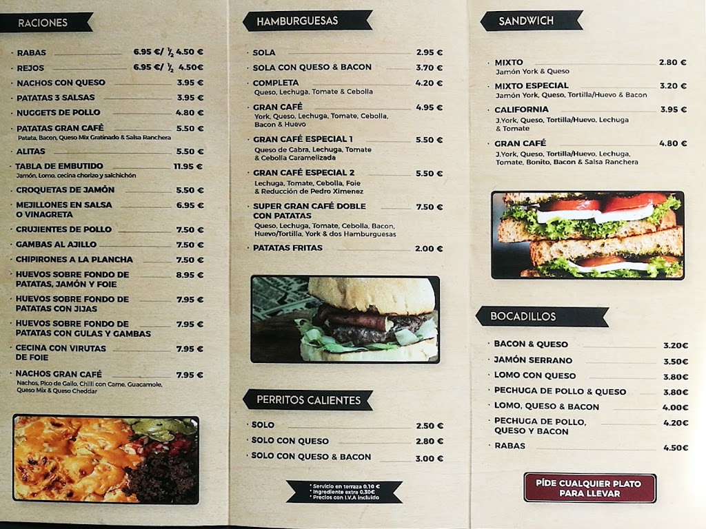 Gran Cafe de Santander — Carta