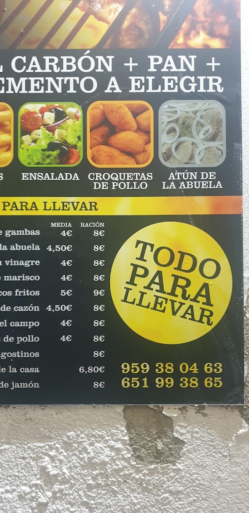 Bar restaurante Casa Mariano — Carta
