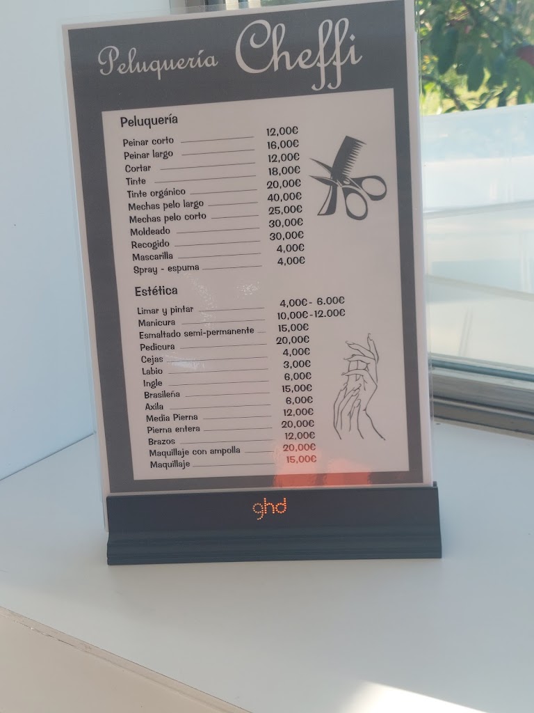 Cheffi Salon de peiteado y estetica — Carta