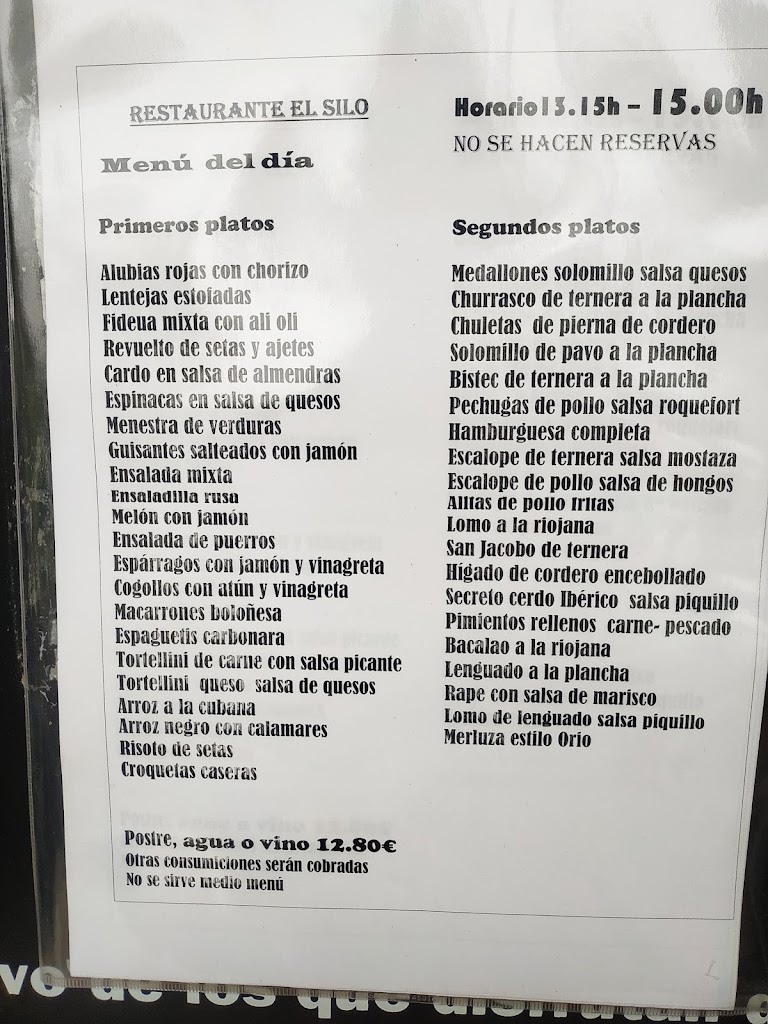 El Silo — Carta