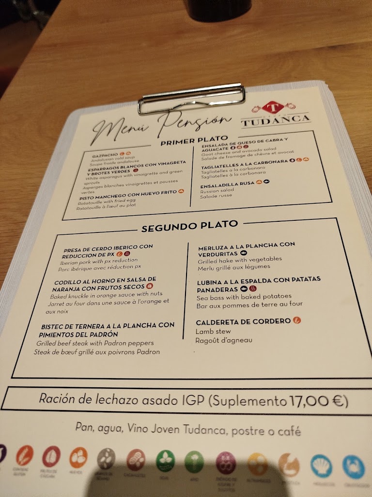 Restaurante Asador Tudanca Aranda - Complejo Tudanca — Carta