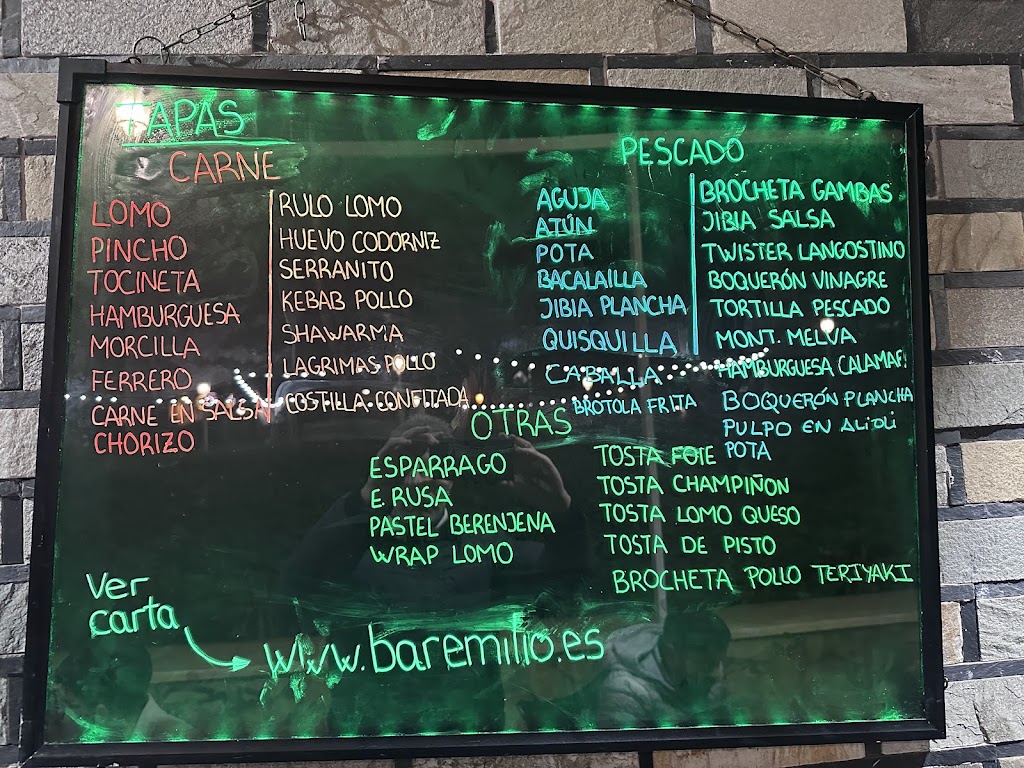 Bar Emilio — Carta