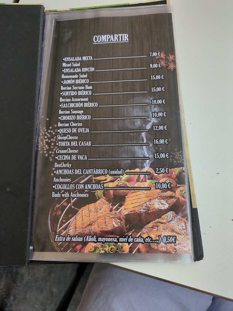 Rincon Iberico — Carta