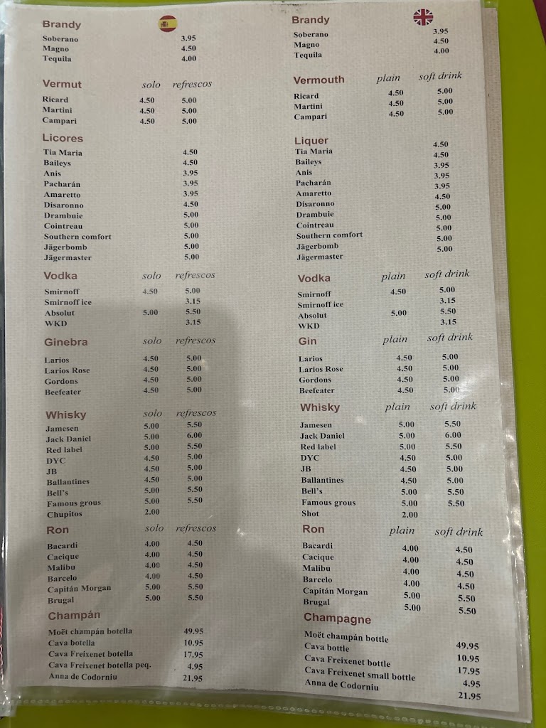 Restaurante Oasis — Del propietario