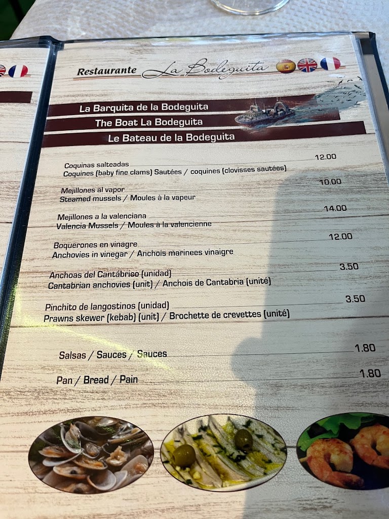Bar Taperia La Bodeguita — Carta