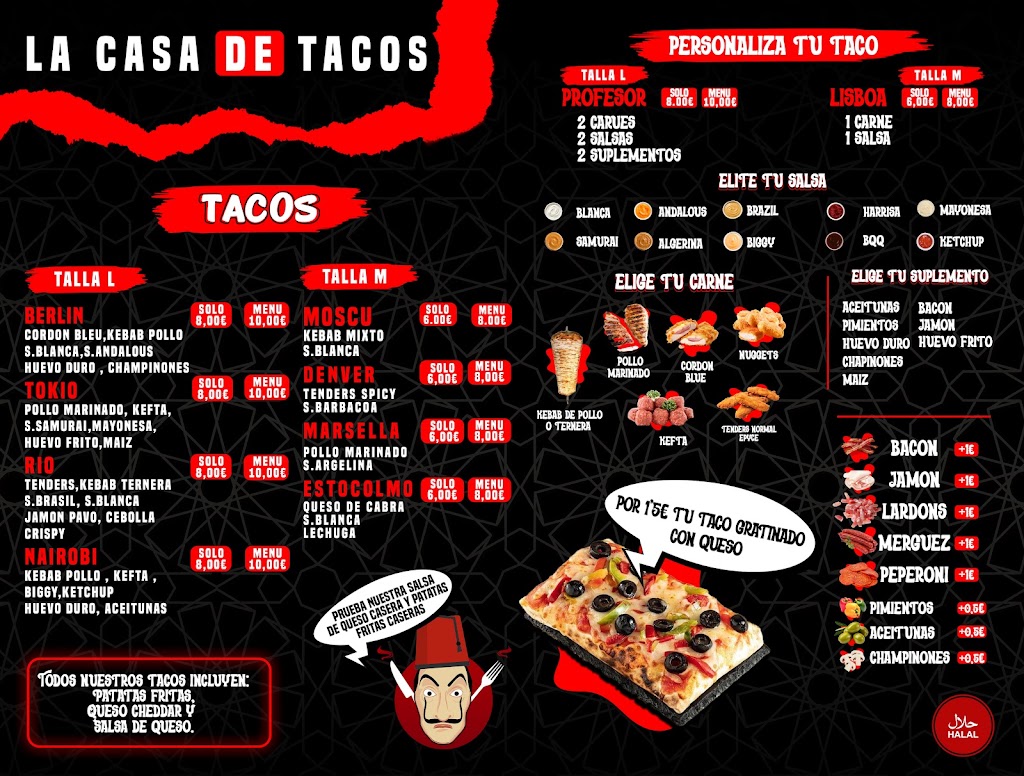 La casa de tacos — Carta