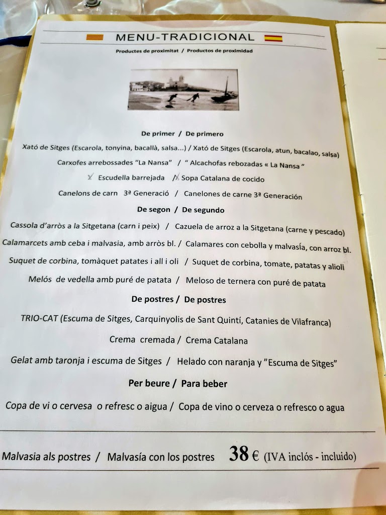 Restaurant La Nansa — Carta