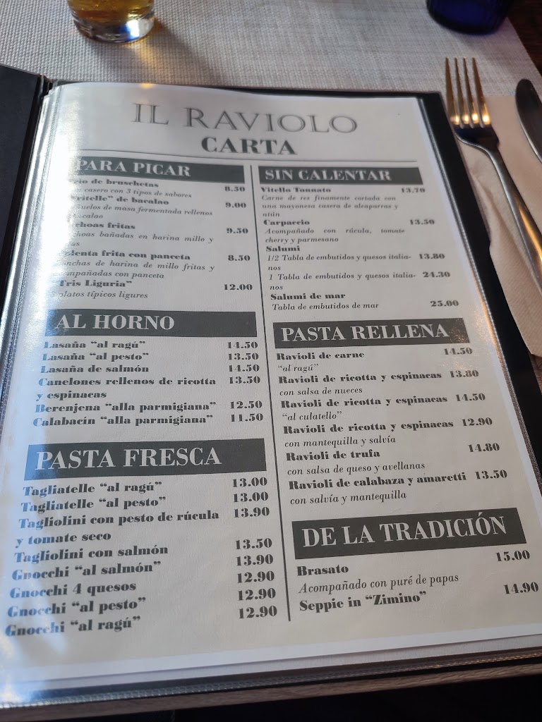 Il Raviolo — Carta