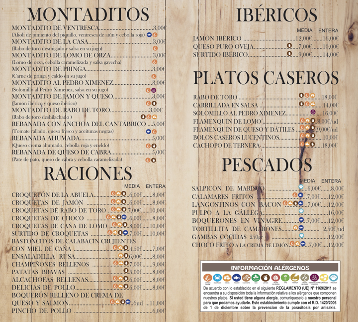Meson La Juderia — Carta