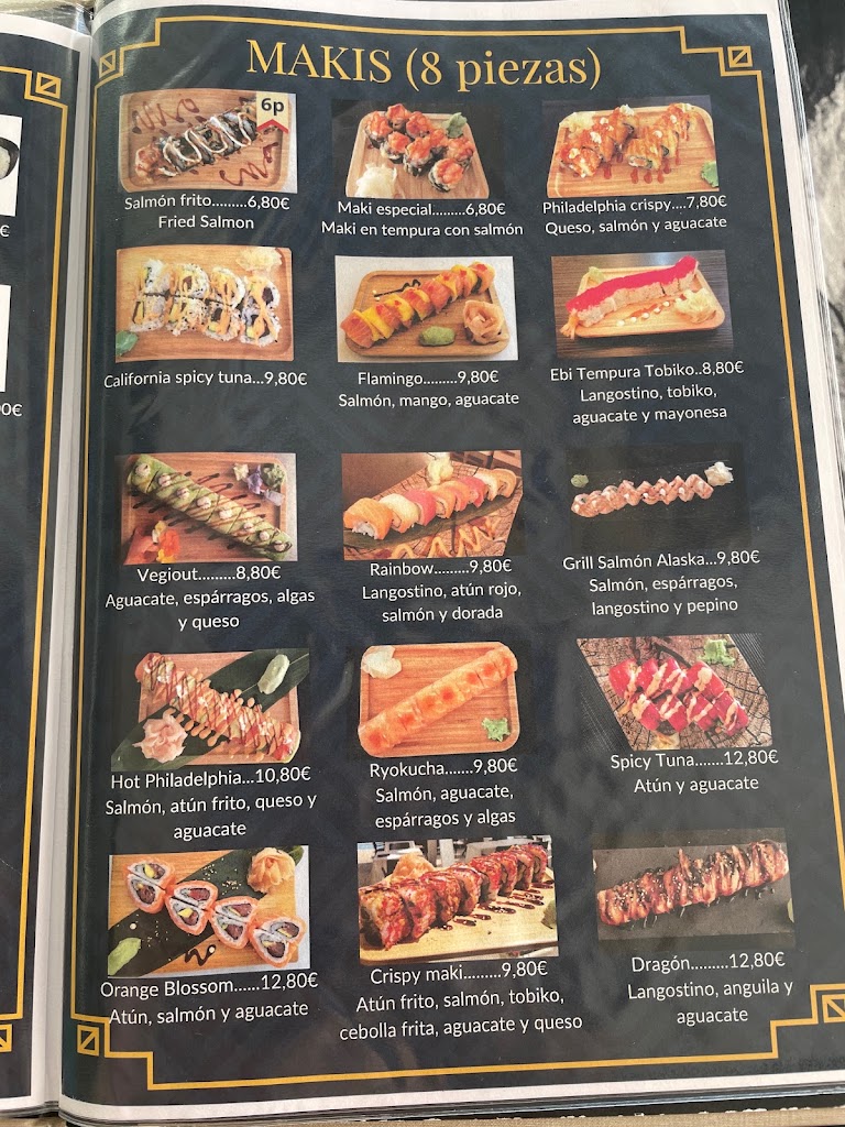 Sushi Bar JT Ryokucha — Carta