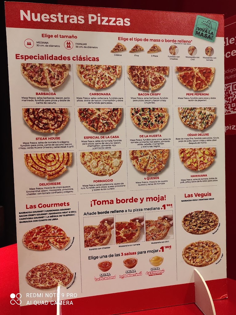 Telepizza Arroyomolinos - Comida a Domicilio — Carta