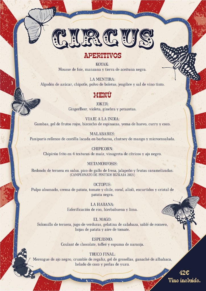 Restaurante Kiska — Carta