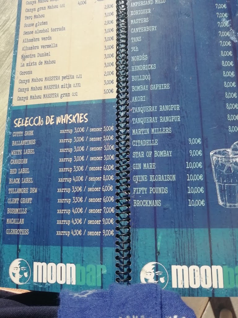 MOON BAR — Carta