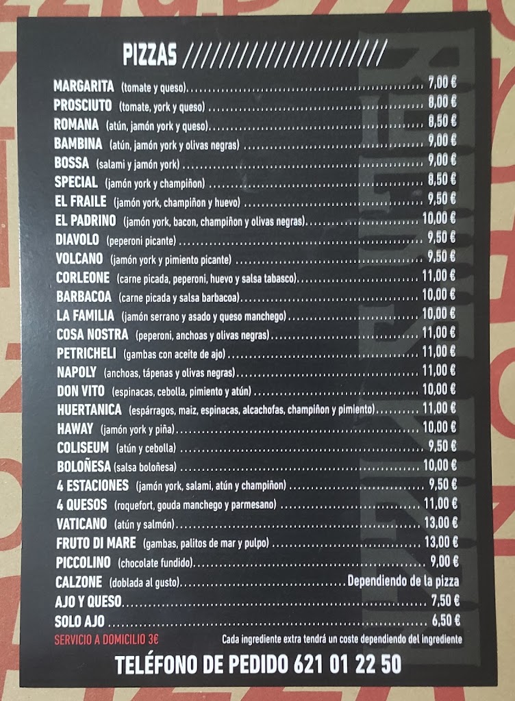 Rock's Pizza — Carta
