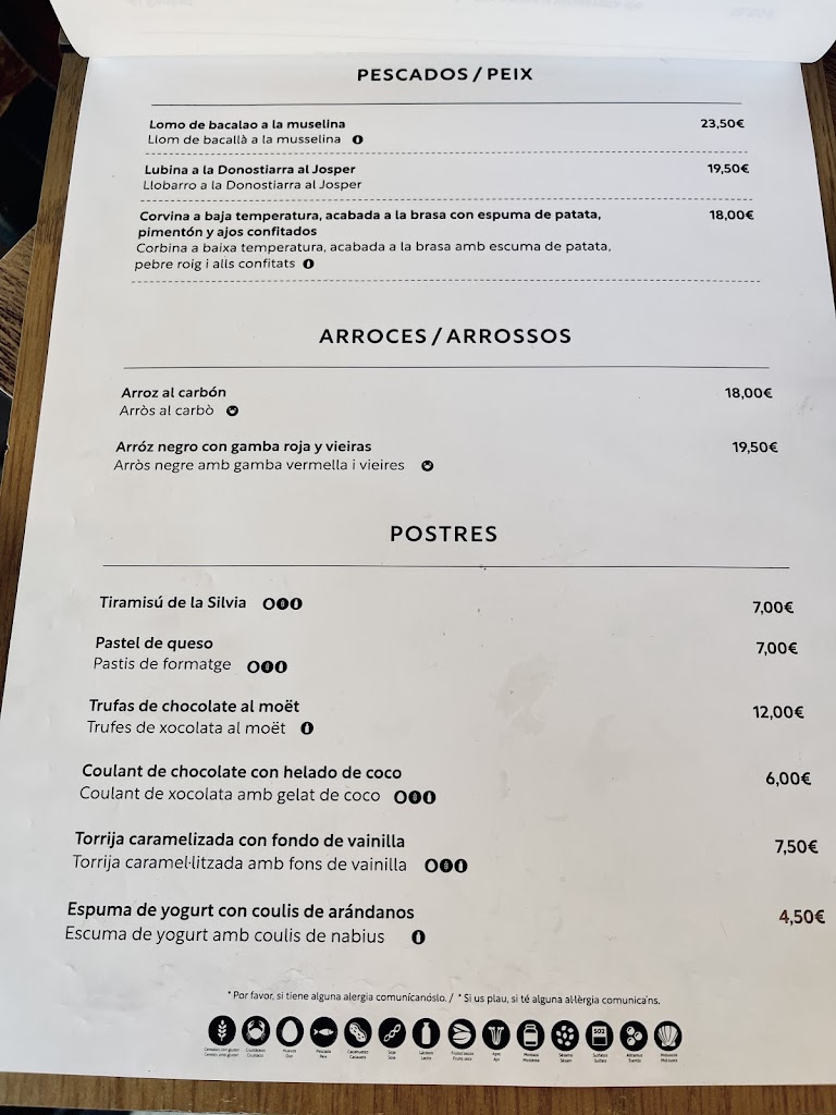 Al Panino Restaurant S.L — Carta