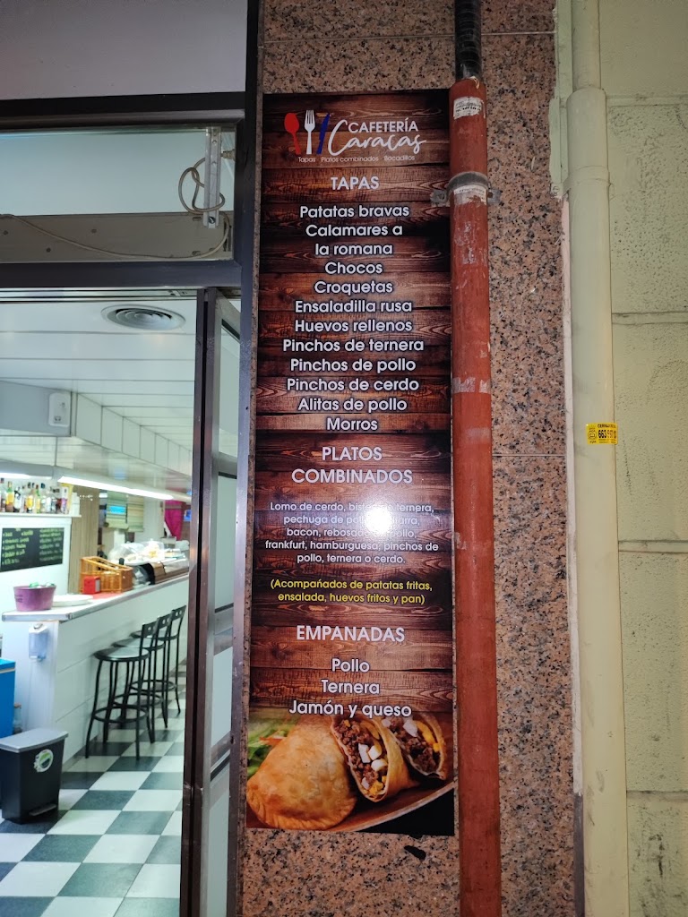 Cafe Bar Caracas — Carta