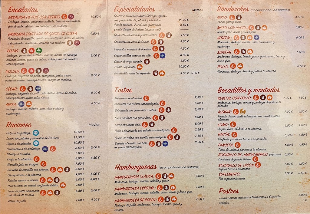 La Esquinita de Rozas — Carta