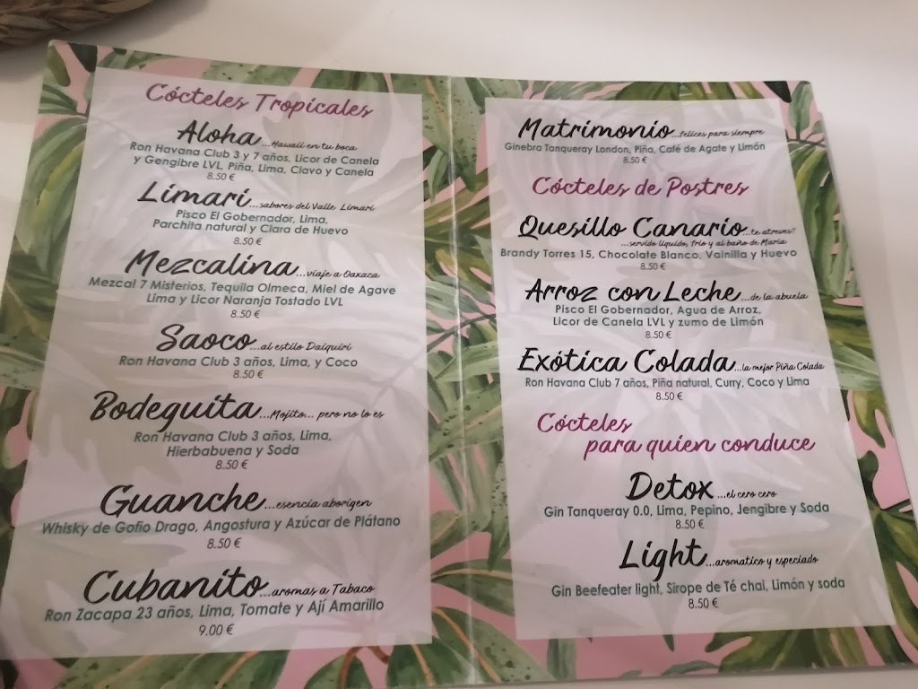 El Nido del Tucan — Carta