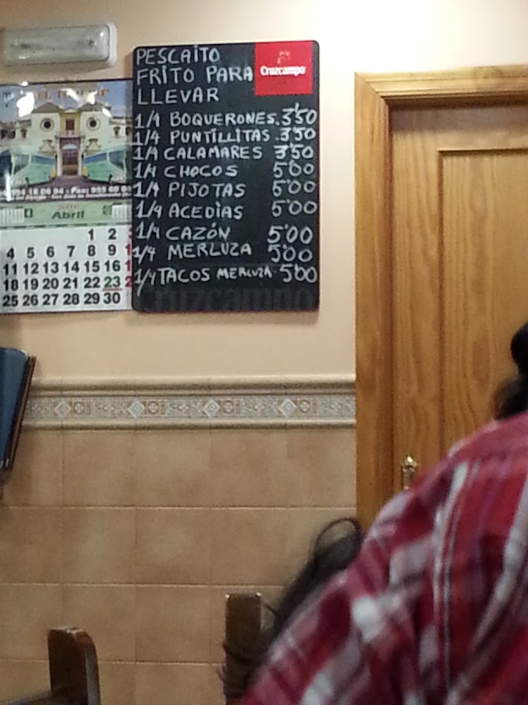 Cafe-Bar El Coriano — Carta