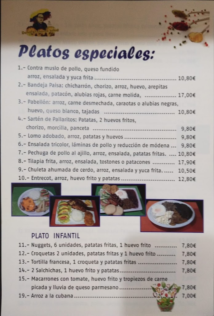 Arepera Los Pallares — Carta