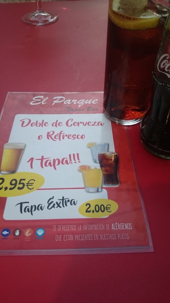 El Parque Tapas Bar — Carta