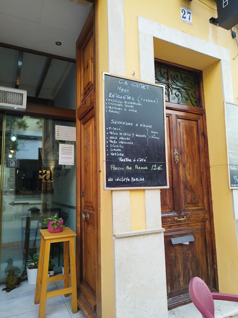 Restaurante Ca Cotet — Carta