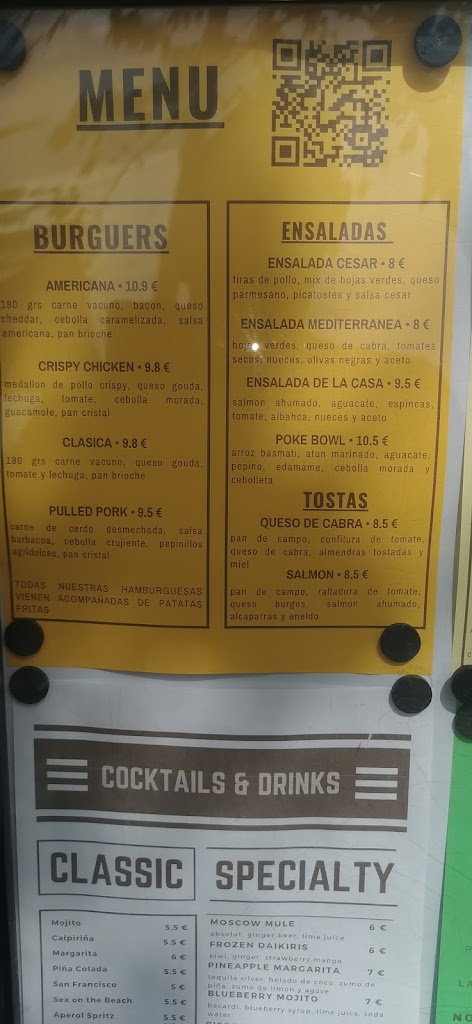 La Piramide Foodbar — Carta