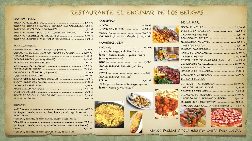 El Encinar De Los Belgas — Carta