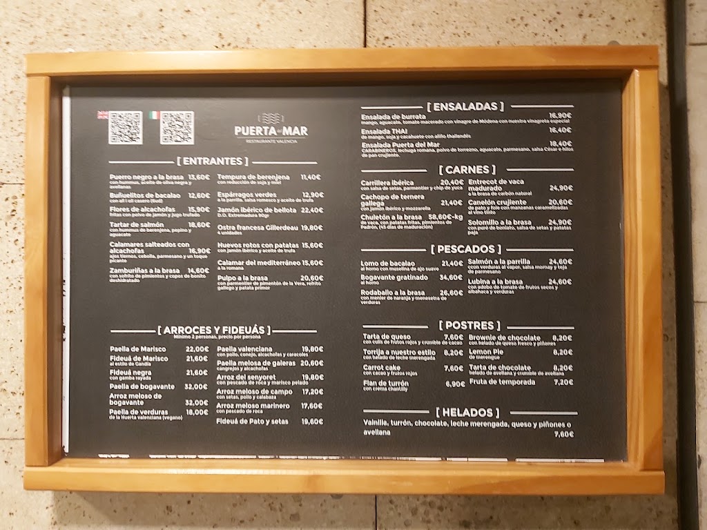 Puerta del Mar Valencia — Carta