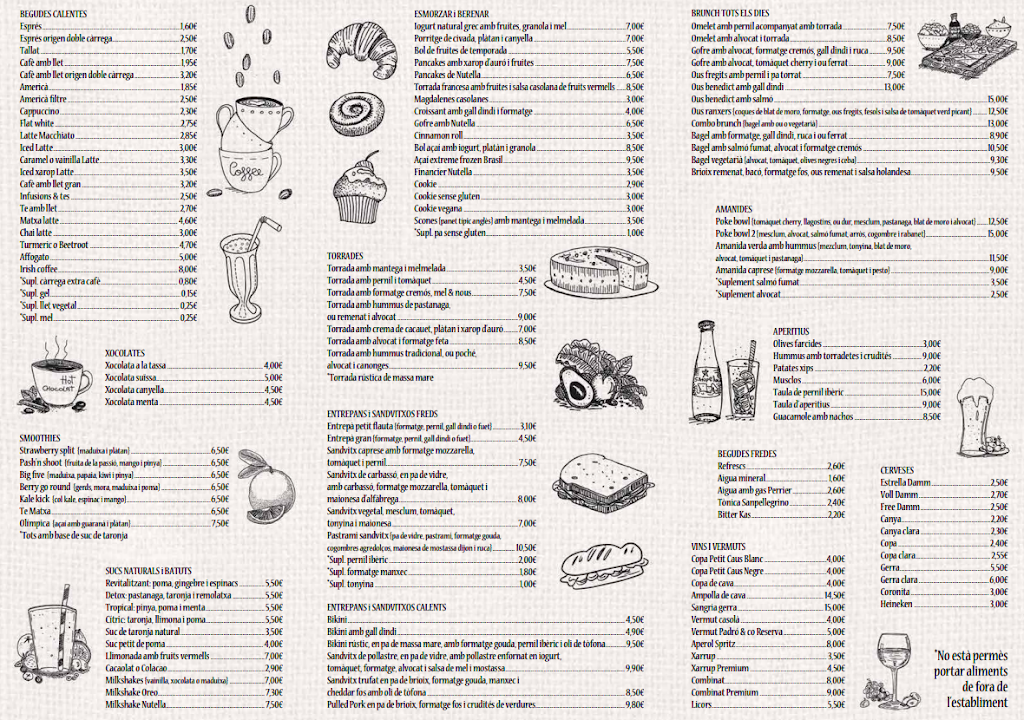 Oroma Coffee & Brunch — Carta