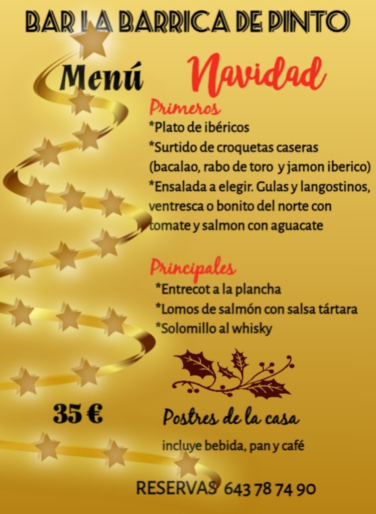 Bar La Barrica — Carta