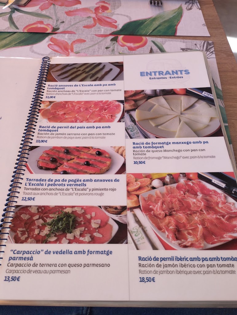 Restaurant Il Pomodoro — Carta