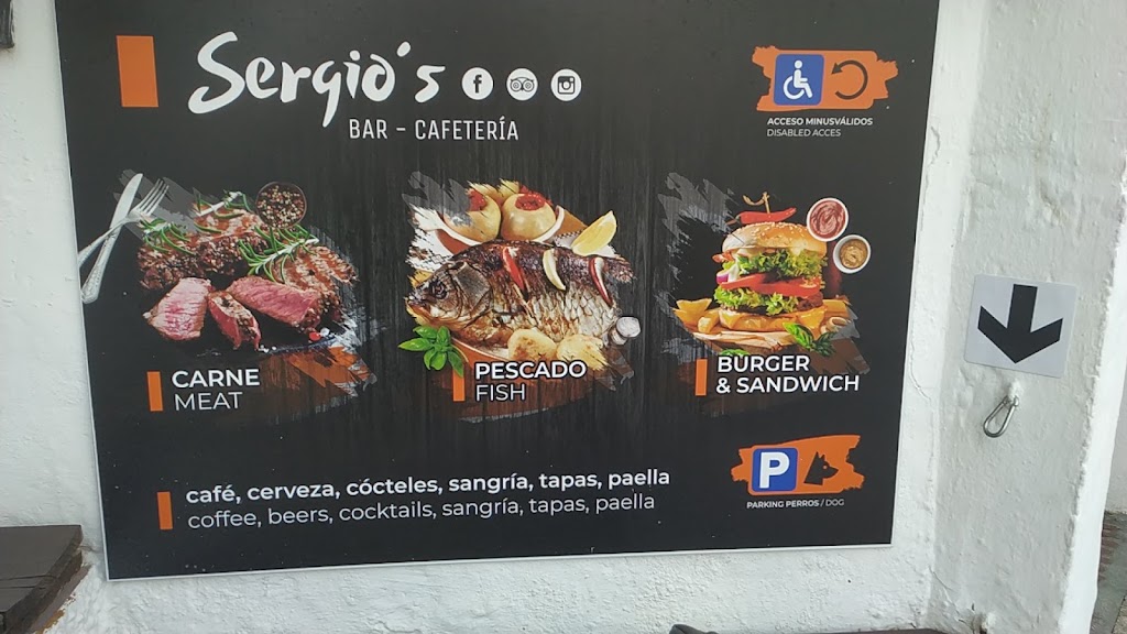 Sergio's Bar & Cafeteria - Restaurantes Nerja — Carta