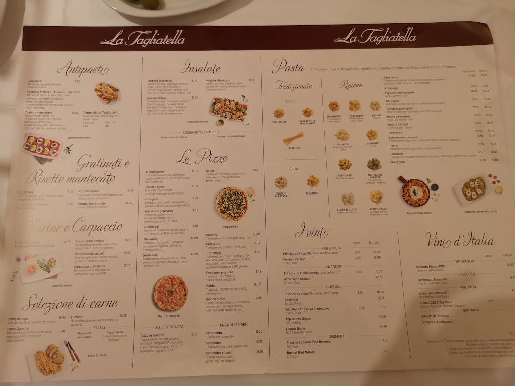 Restaurant La Tagliatella | Xperience, Sant Boi | — Carta