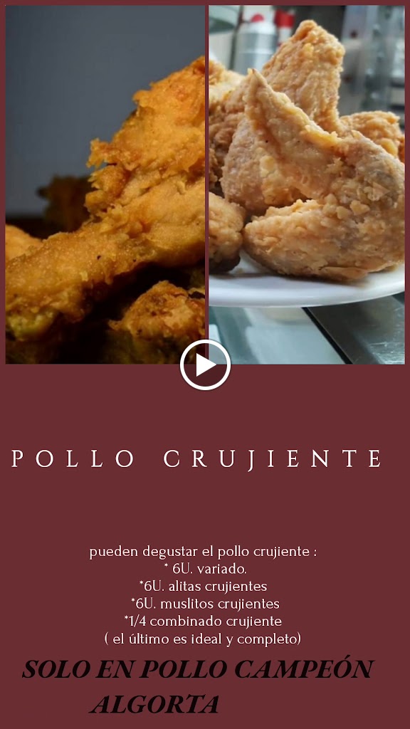 Pollo Campeon Algorta — Carta