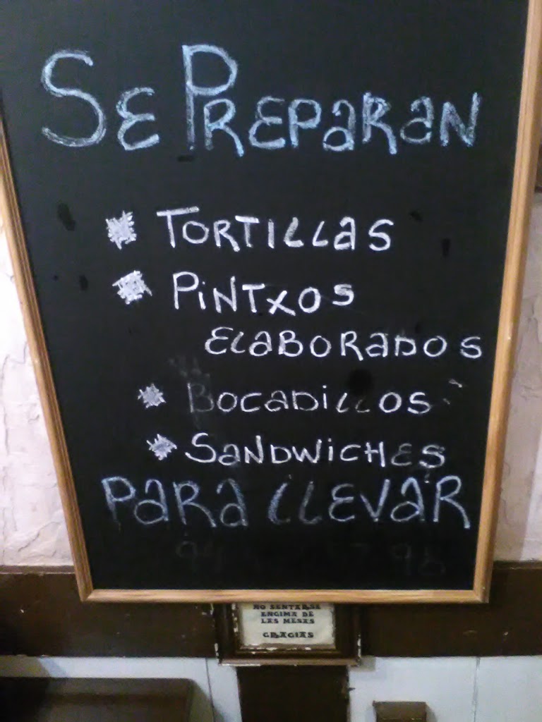 Bodegon Mendia — Carta