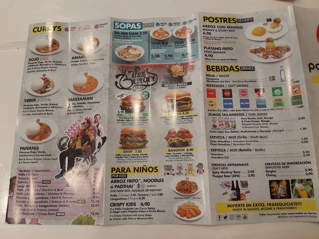 Restaurante padthaiwok Motril — Carta