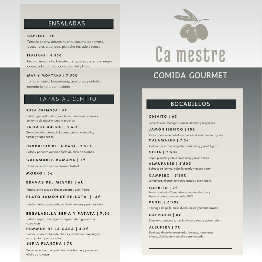 Ca Mestre — Carta