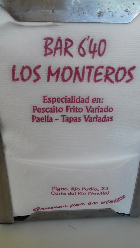 Bar 6'40 Los Monteros — Carta