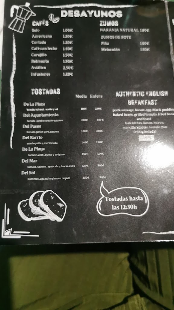 LA BOCATERIA DE AROA — Carta