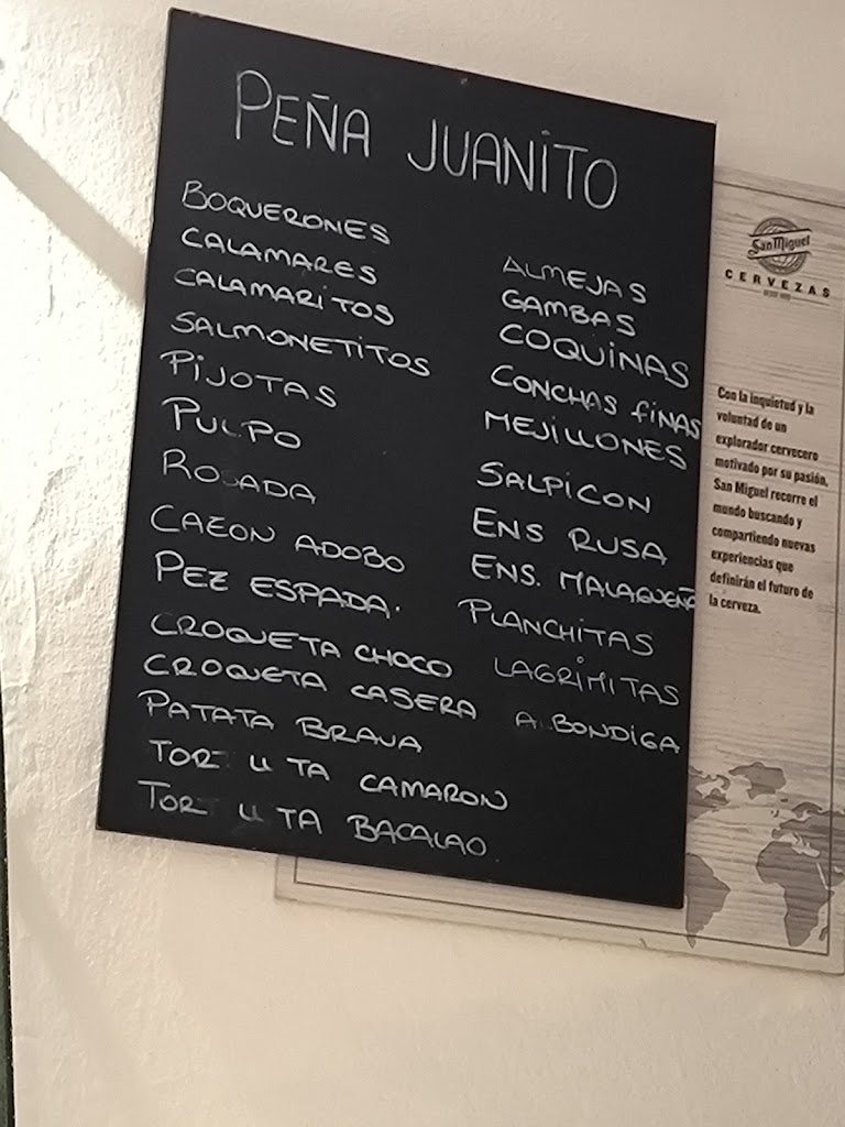 Restaurante Pena Juanito — Carta