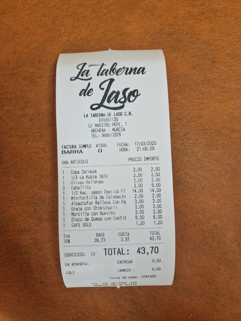 La Taberna de Laso — Mas recientes