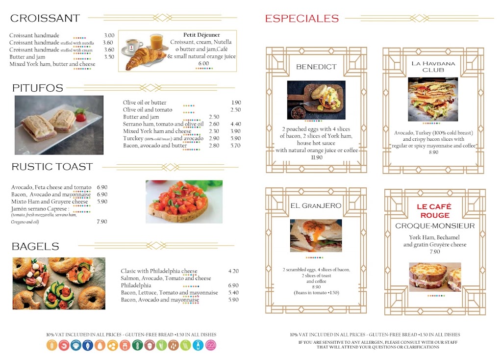 Le Cafe Rouge — Carta