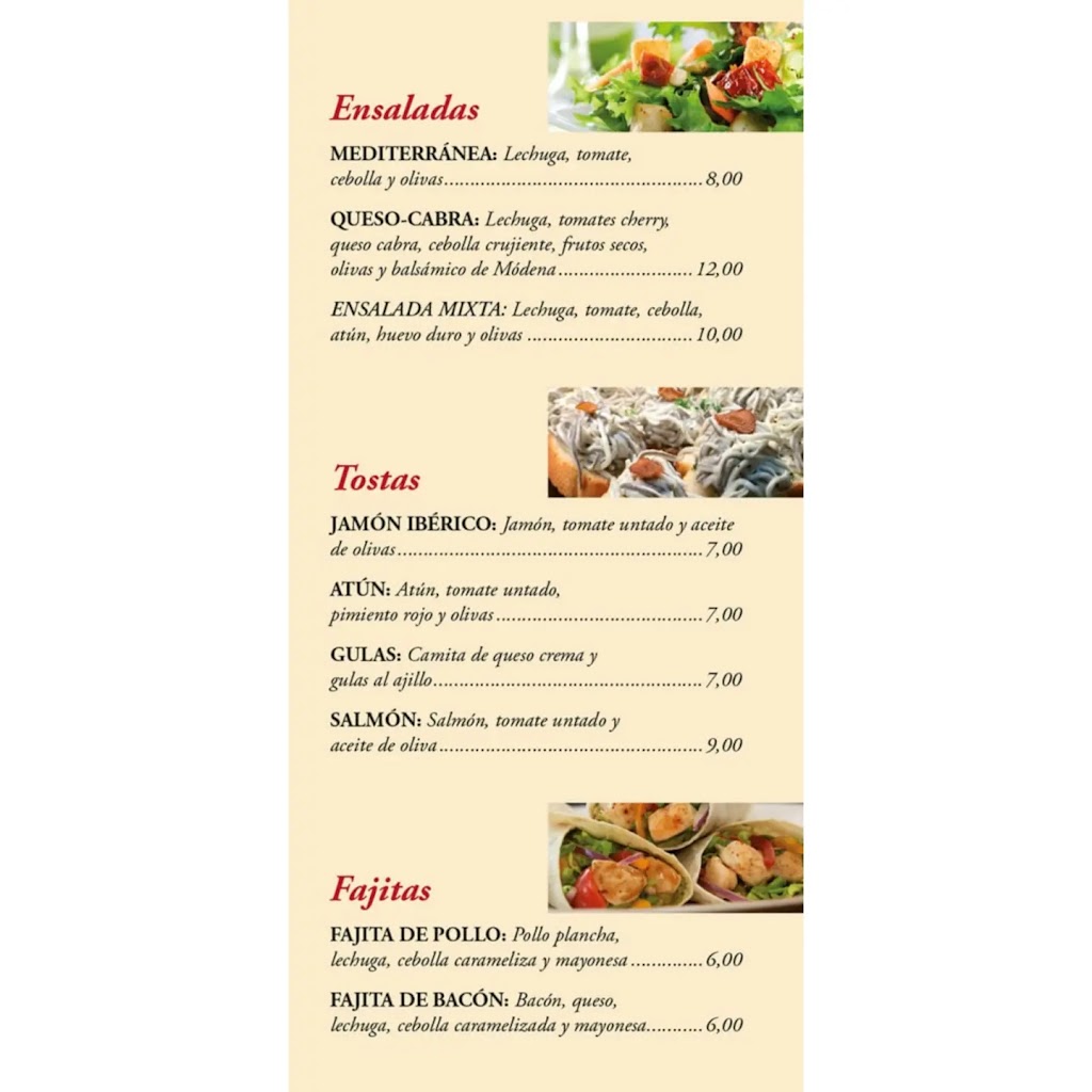 Bar - Restaurante El Porche — Carta