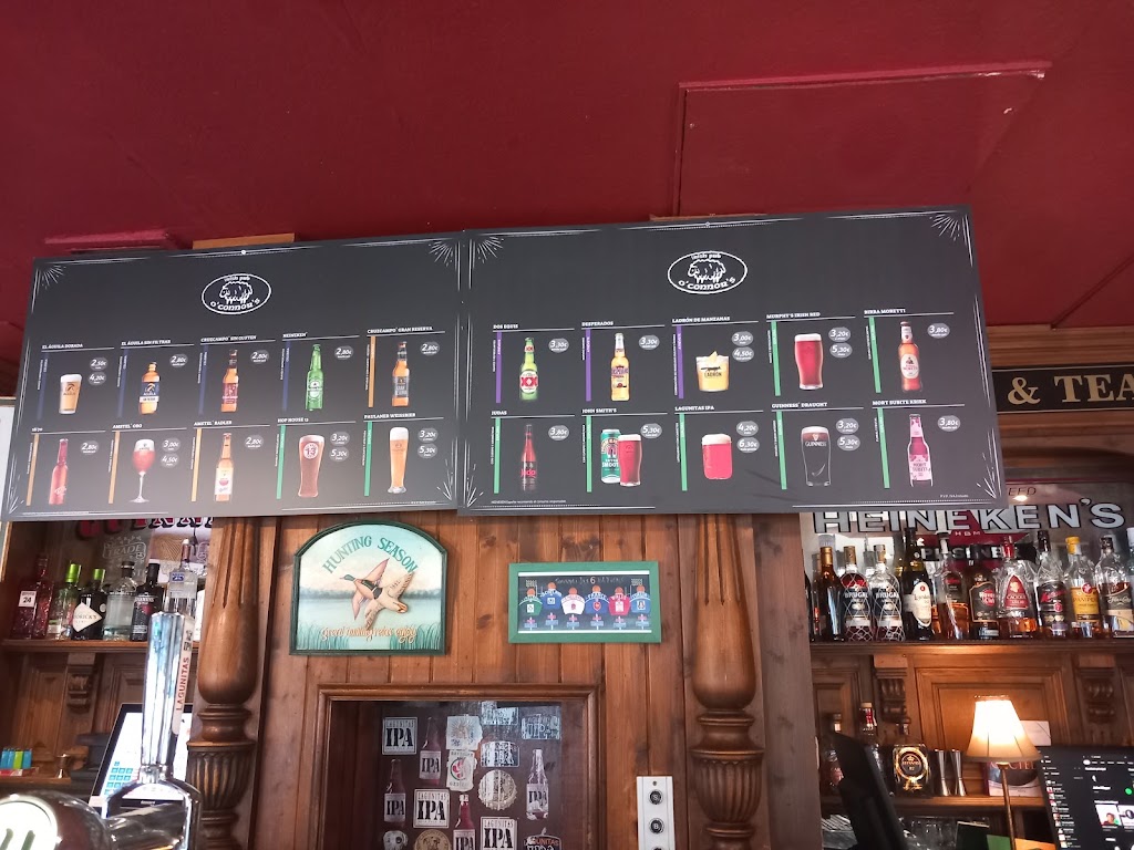 O'Connor's Irish Pub — Carta