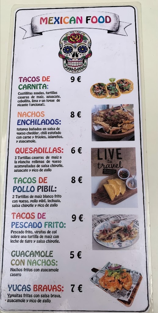 Dulces Tentaciones Lounge Cafe Bar — Carta